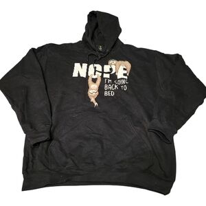 Black Hoodie with Sloth Design